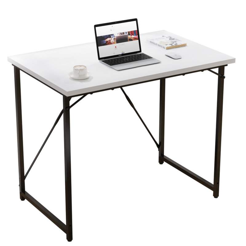 Cartee Stainless Steel Writing Desk, 73.5cm H x 80cm W x 50cm D, Rustic Brown