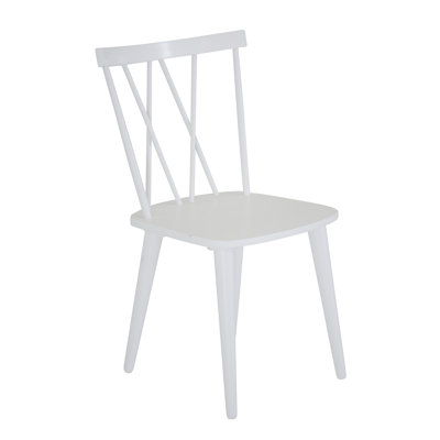 Gosnell 44.5 cm H Solid Wood Cross Back Side Chair