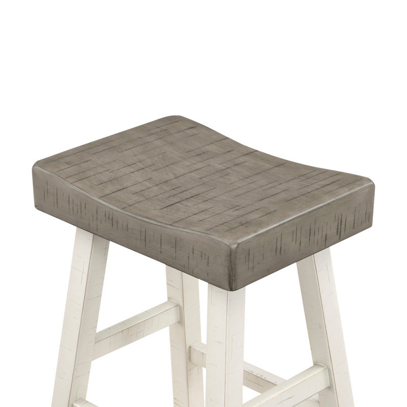 Transitional 4-Piece Counter Height Set, Table And Counter Height Stools And Coffee Solid Rubberwood Furniture