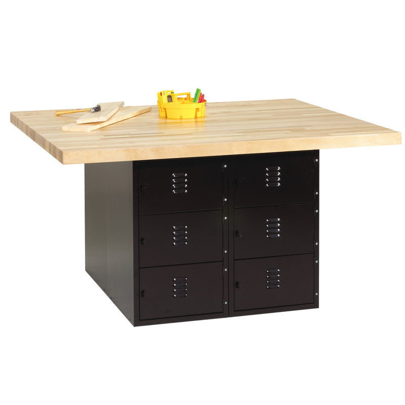 64'' W Wood Top Workbench