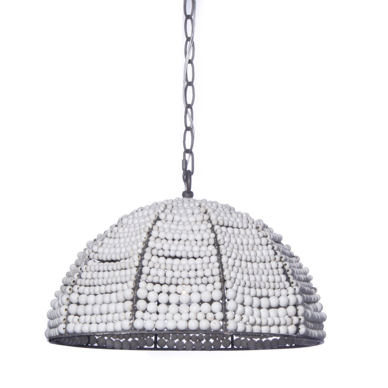 Luminaire suspendu en forme de dôme à 1 lumière Scullin, H 8po x l 12 po x P 12 po