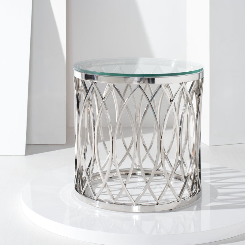 Athey Glass Top End Table