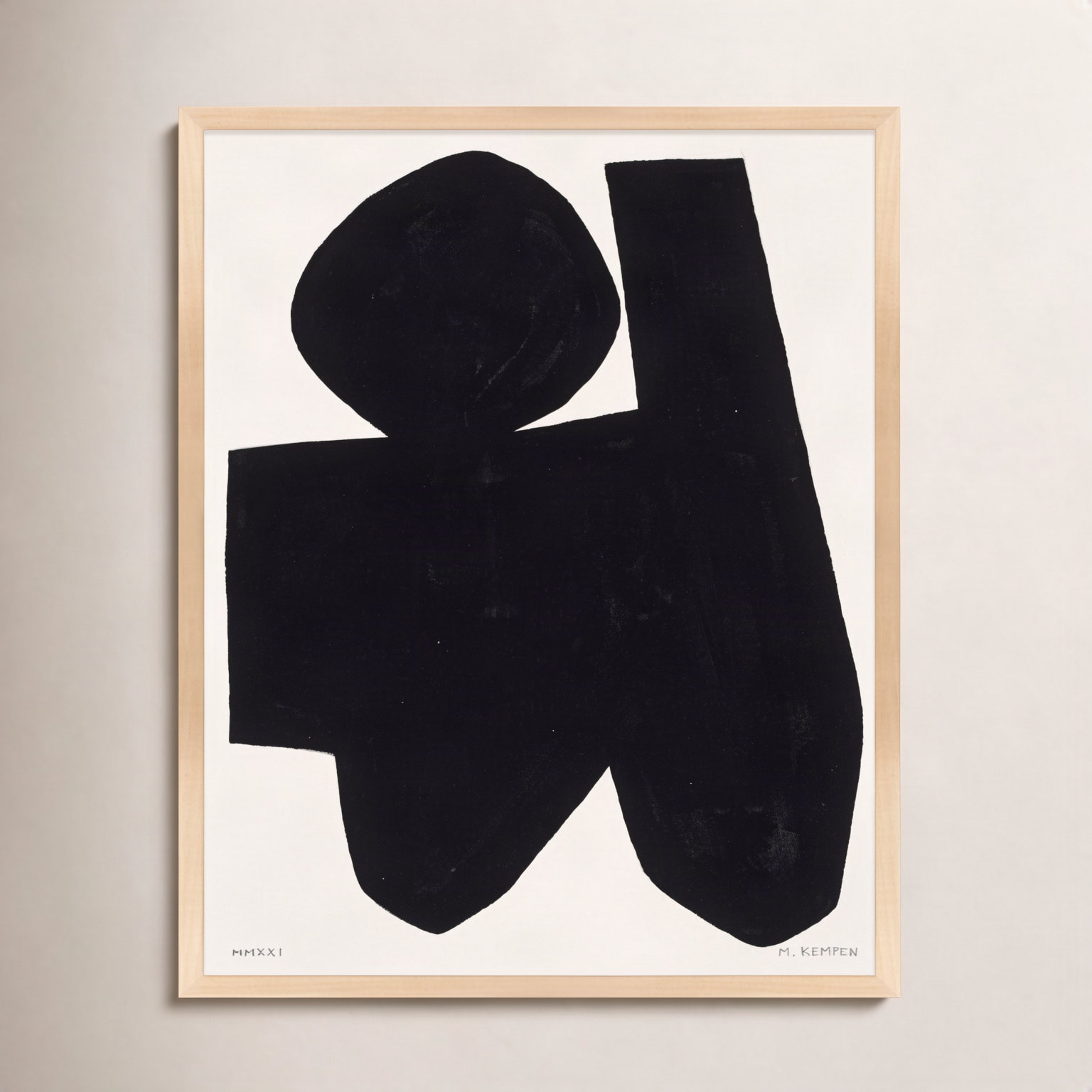Module On White 4 by Michael Kempen, 25" H x 20" W x 1.25" D, Brown