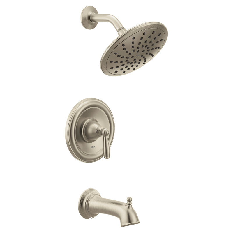 Moen Brantford Eco-Performance Posi-Temp Tub and Shower Trim Kit, Valve Required, Brushed Nickel