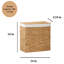 Ludmilla Round Tall Water Hyacinth Woven Wicker 2-Section Laundry Hamper