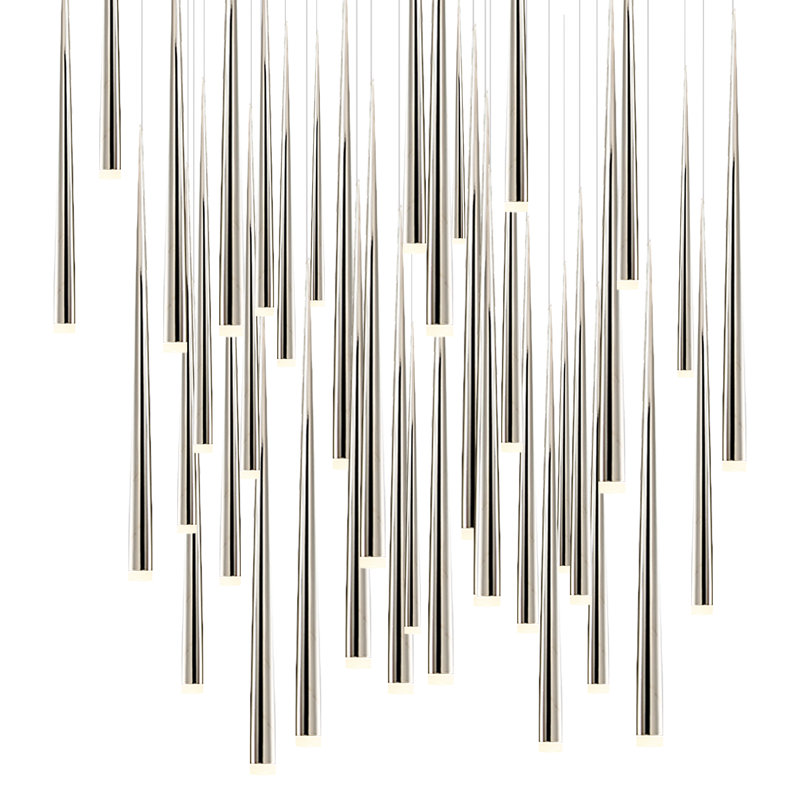 Cascade LED Pendant, 36.75" H x 36" W x 36" D, Polished Nickel, 41