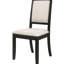 2 chaises de salle à manger rembourrées de couleur crème et noire - Rehaussez votre expérience avec un style de 2 et ajoutez une touche tendance à votre espace