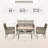 Jahvari - Person Patio Conversation Set with Cushions-733219391