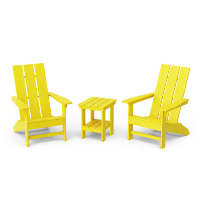 Avilez 3-Piece Modern Adirondack Set With Side Table