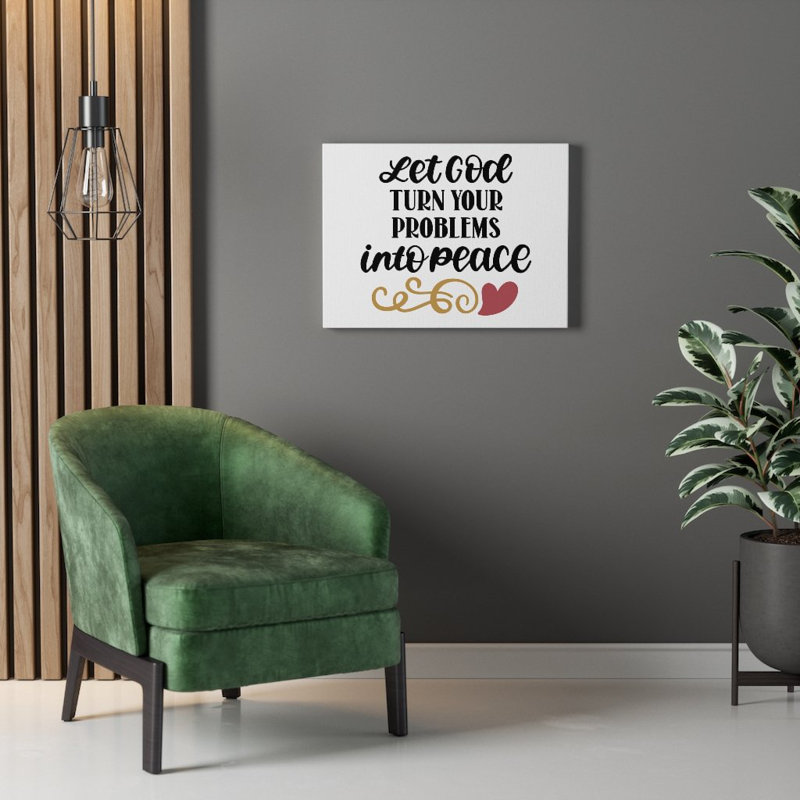 Problems Into Peace - Wrapped Canvas Print, 61cm H x 76cm W