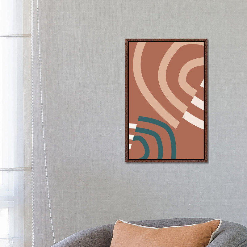 Linea VIC - Print on Canvas, 66.04 cm H x 45.72 cm W, Brown Framed