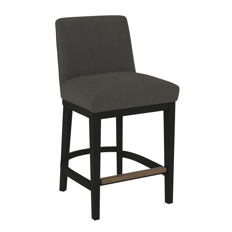 Upholstered Stool, Evolution Smokey, Black