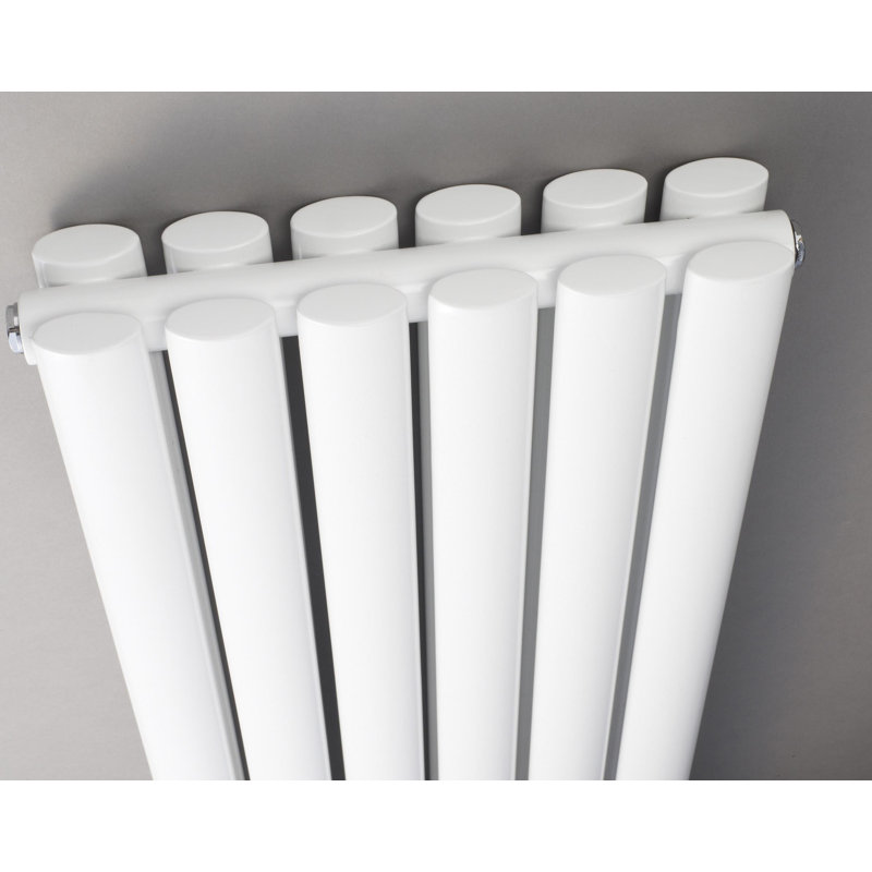 Revive Horizontal And Vertical Oval Panel Radiators, 150cm H x 35.4cm W x 7.8cm D, High Gloss White