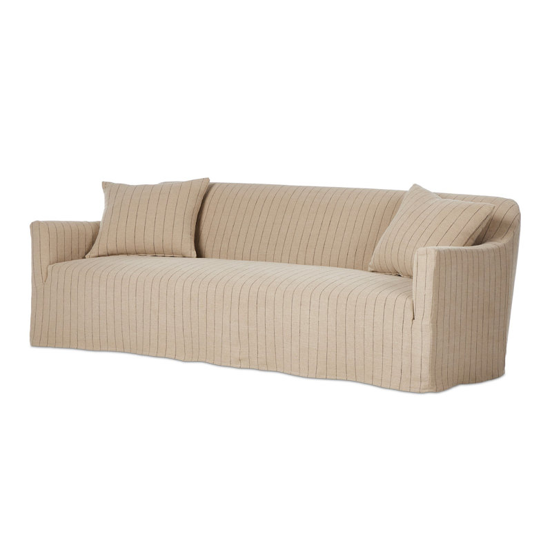 Lowell Slipcover Sofa, Cream Striped