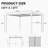Domi Patio Outdoor Aluminum Louvered Pergola-128832046-128832049