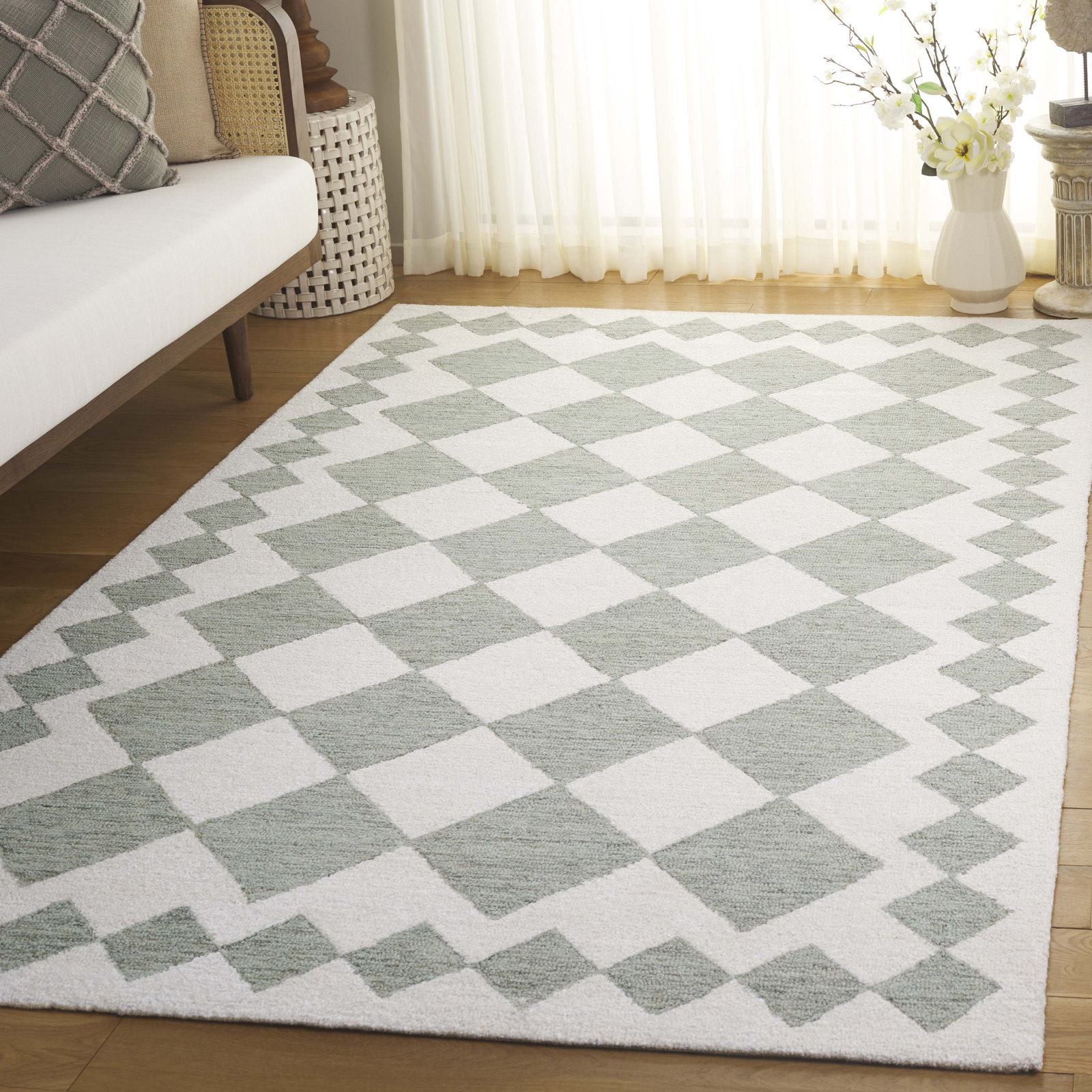 Claude Hand-Woven Geometric Rug, Rectangle 5' x 8'