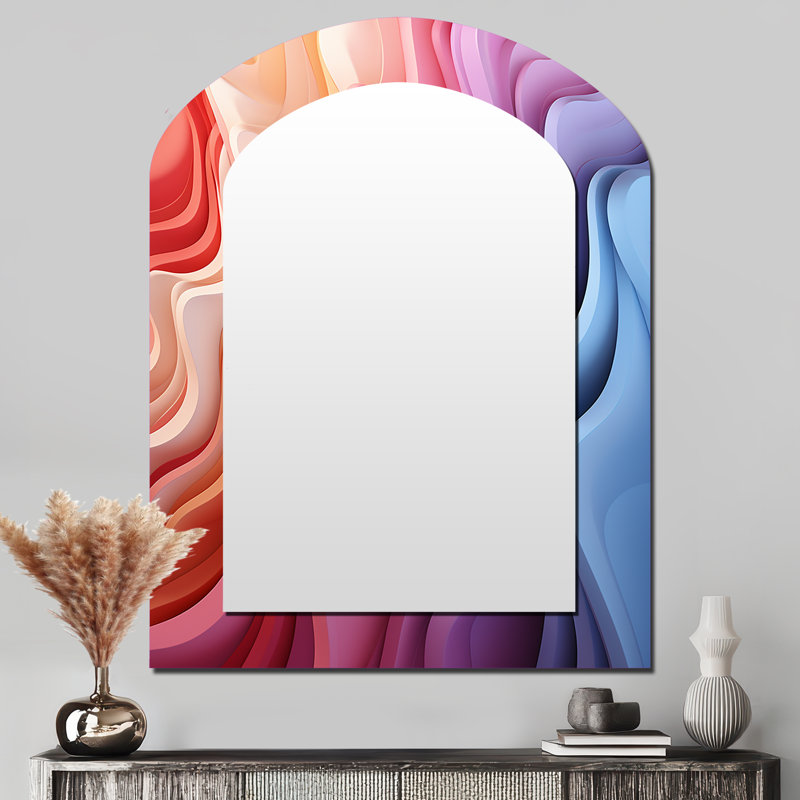 Multicolore Op Art Illusory Profondeur I - Op Art, 43 po x 33 po