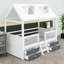 Structure de lit en bois avec design ludique-128932956