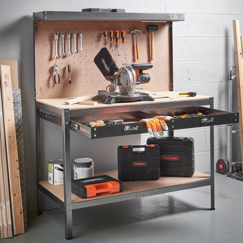 120cm W Manufactured Wood Top Workbench