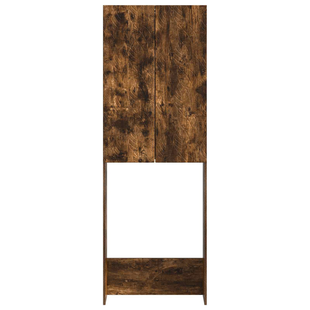 Toilet Cabinet with Shelf with Storage DELFT Engineered Wood Bathroom