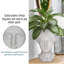 Concrete Effect Indoor Plant Pot, Greek Goddess Statue Planter, Flower Pot for Indoor Plants, Decorative Pot Cover L27 W24 H39 cm, with Inner Top D20 cm-1167191507