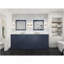 Meuble-lavabo double bleu marine