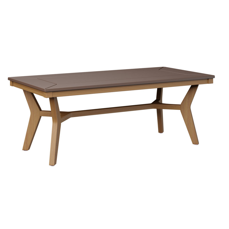 Table basse berlinoise Berlin, Chocolat / Brun, Teck naturel