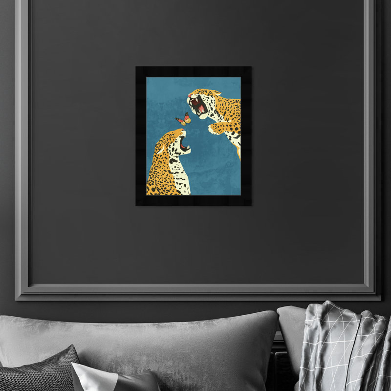 Wild Feline - Cadre photo, impression sur papier, Noir, H 17 po x l 12 po