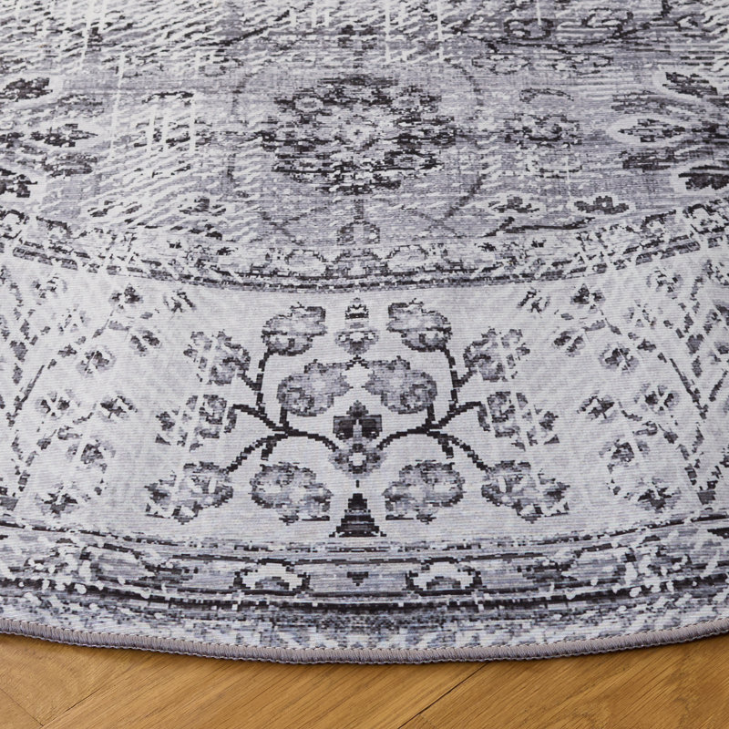 Tucson 204 M/W S/R Performance Machine Washable Oriental Rug, Round 6'