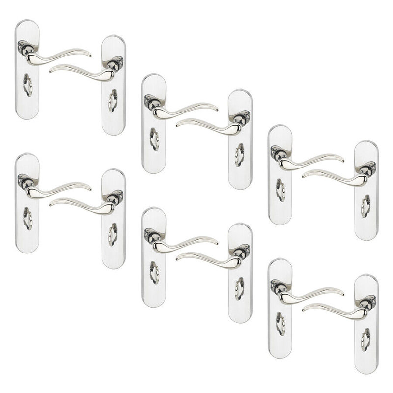 Door Handle, Polished Nickel