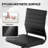 Amaiia Mid-Back Upholstered Armless Swivel Task Chair Ergonomic Adjustable Conference Chair-1375111839