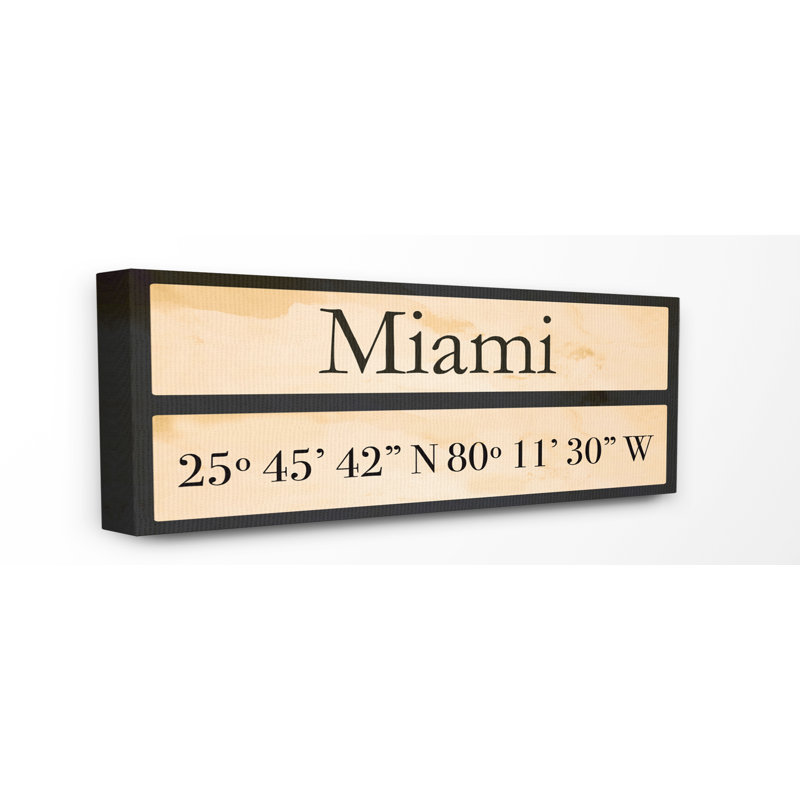 " Miami " by Daphne Polselli, 10" H x 24" W, Wrapped Canvas