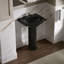 Lavabo de salle de bain piédestal en céramique avec trop-plein 25 po Devonshire-19195639-10941075