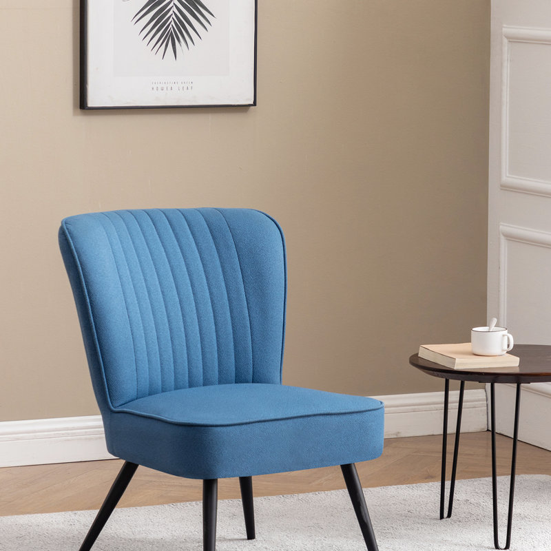 Allicyn Upholstered Slipper Chair, Blue