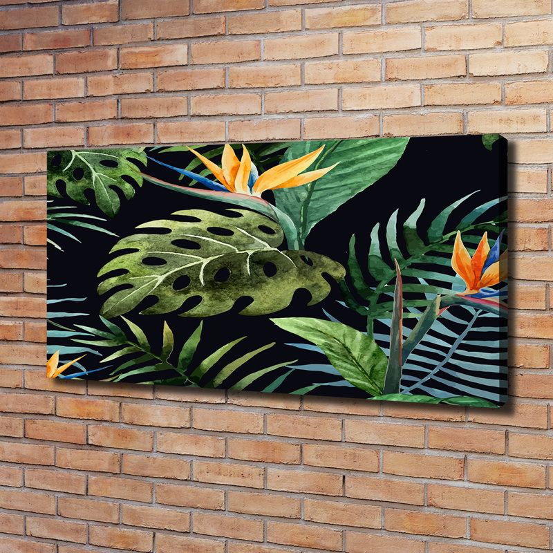 Tropical Flowers - Wrapped Canvas Print