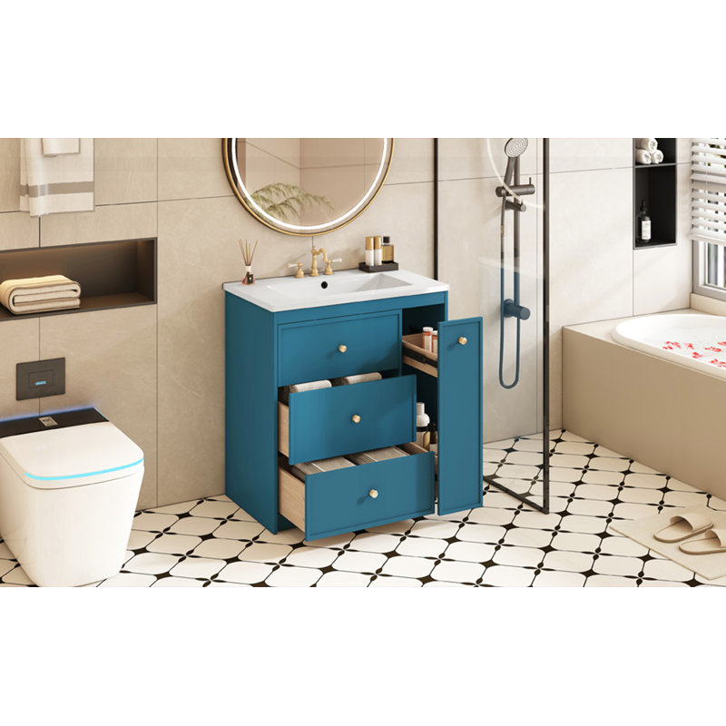 30'' Bathroom Vanity with Ceramic Sink Combo