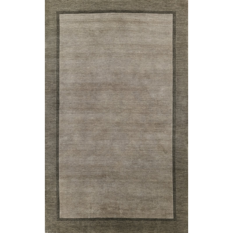 Beckton Wool Area Rug in Gray, Rectangle 9' x 12'