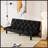 66" Black Velvet Sofa Bed