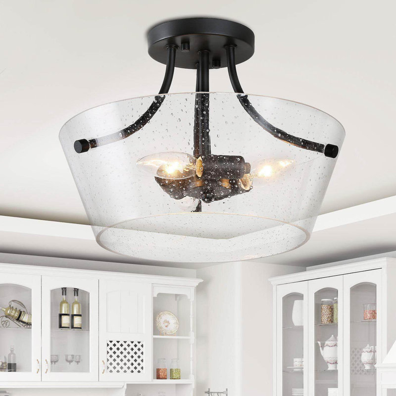 Vendramin 3 - Light 13" Schoolhouse Urn Semi Flush Mount