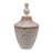 Stoneware Decorative Vase with Textured Design and Removable Lid - Modern Accent Piece-1371810047-1371810032