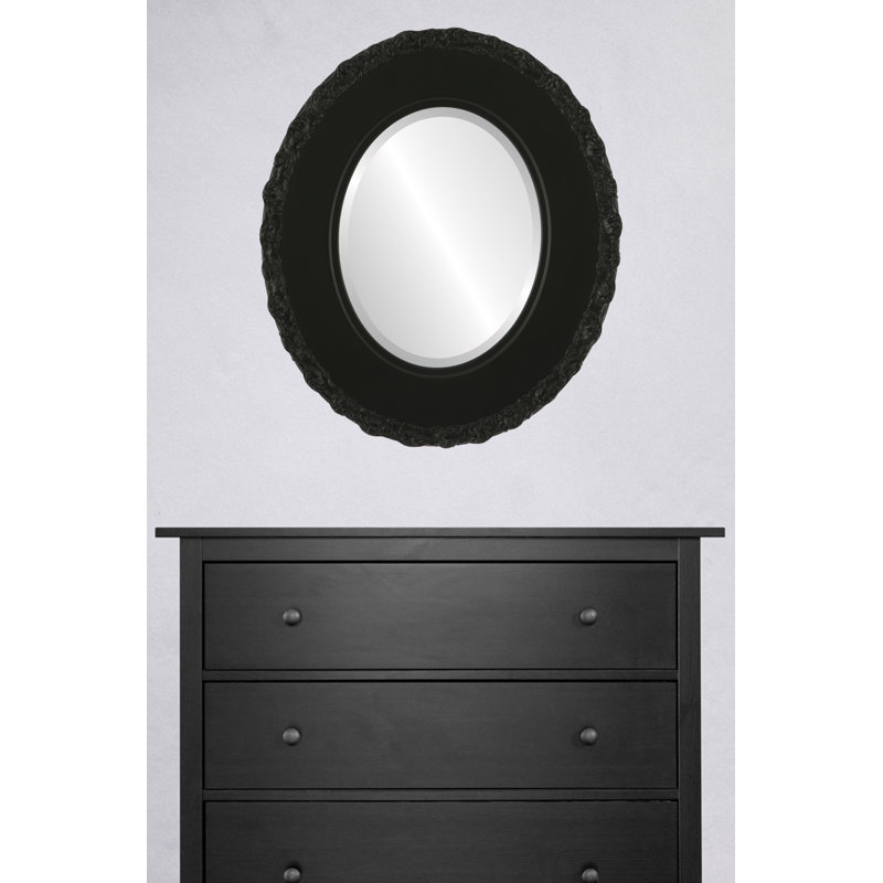 Miroir d'appoint à oreilles Wingard, H 23 po x l 19 po, Noir mat