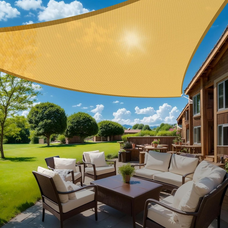Auvent de terrasse pour l'extérieur - Toile d'ombrage triangulaire résistante aux rayons UV, voile résistante aux déchirures et à la rouille