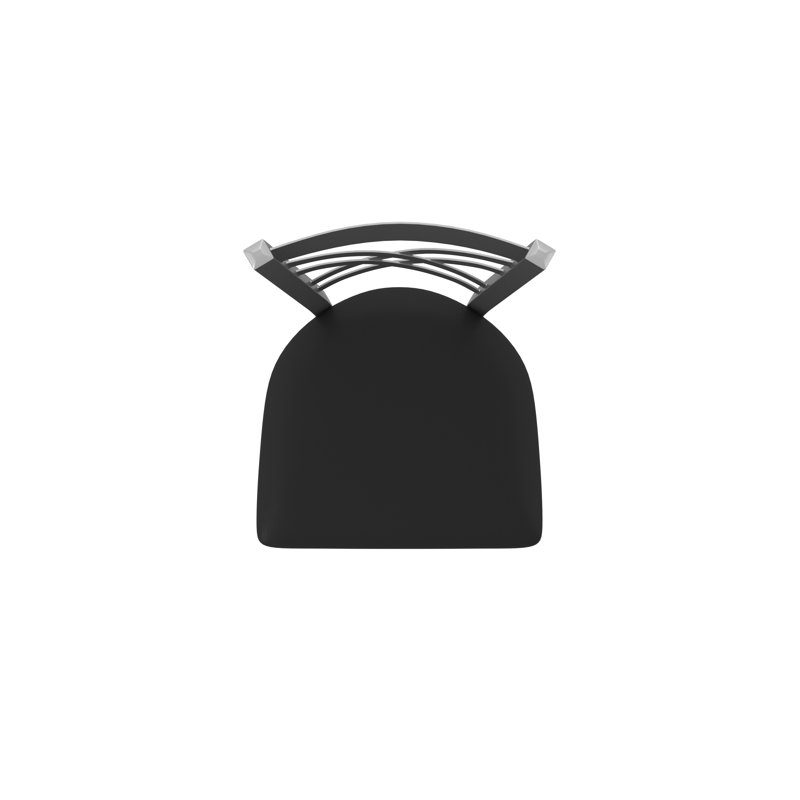 Tabouret pivotant 820 Catalina, Acier Inoxydable, Vinyle - vinyle noir, Tabouret de bar (siège d'une hauteur de 30 po)