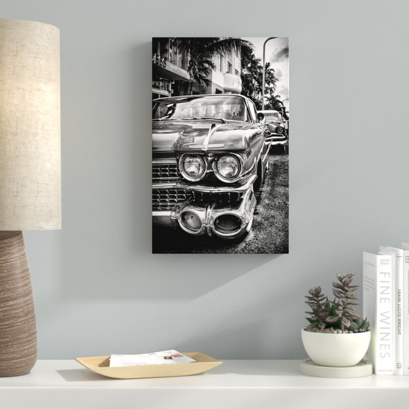 « car miami », reproduction de photo sur toile tendue, H 32 po x l 22 po x P 2 po