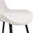 White Artificial Leather Backrest Cushion Dining Chair