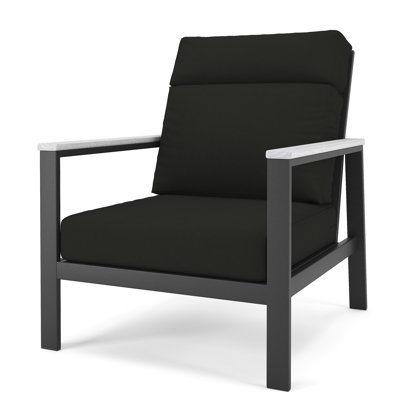 Townsend Metal Outdoor Lounge Club Chair With Sunbrella Cushion