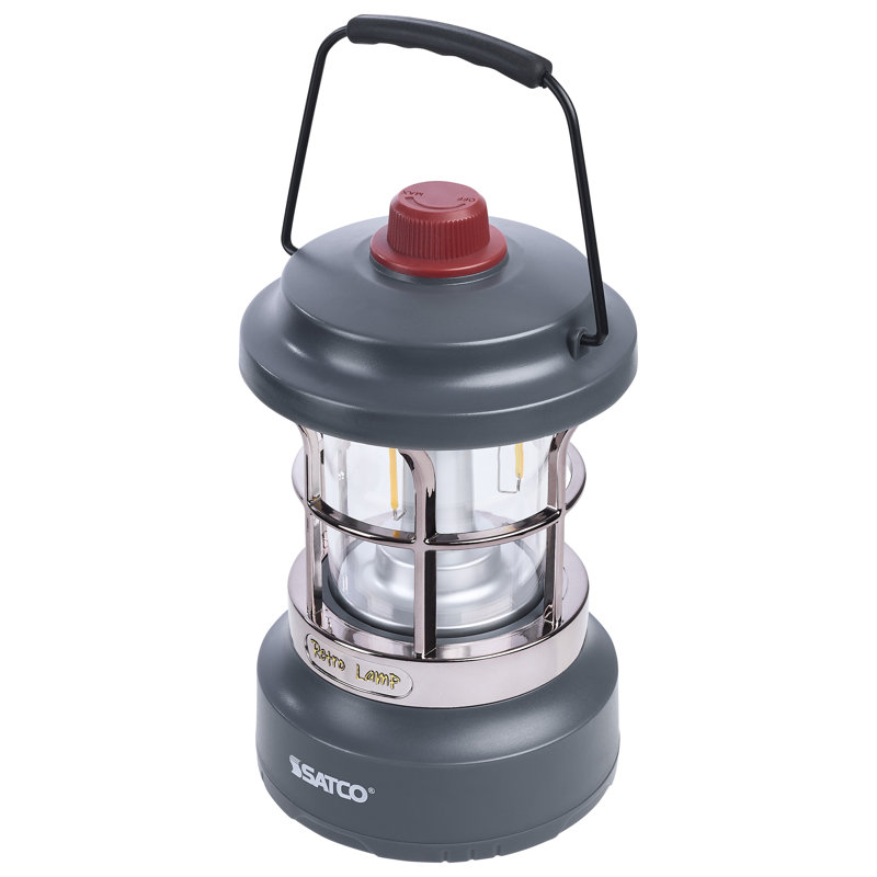 LED Retro Camping Lantern 200 Max Lumens USB-C Rechargeable 3.7 Volt 4pc Tray Pack