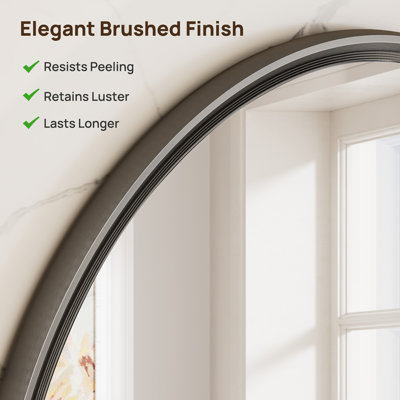 Round Bathroom Mirror with Tempered Glass