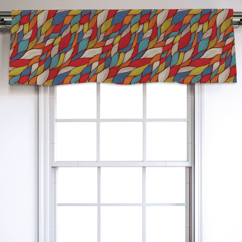 Sateen Floral Ruffled Window Valance