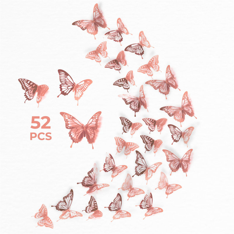 Animals Wall Decal, Rose Gold